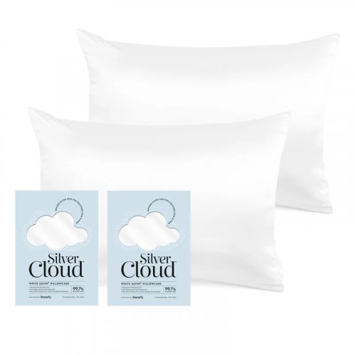 Silver Cloud Silver Cloud Satin Pillowcase Twinpack White