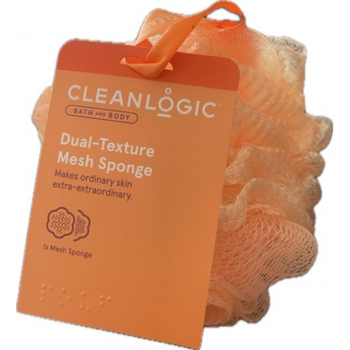 Cleanlogic Bath & Body Dual-Texture Mesh Sponge Kūno kempinė