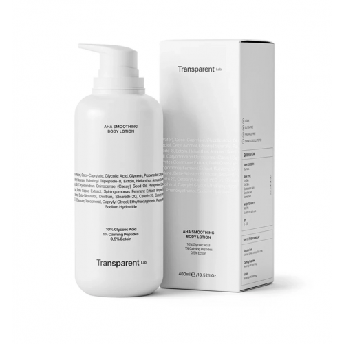 Transparent Lab AHA Smoothing Body Lotion Kūno losjonas su 10% glikolio rūgštimi