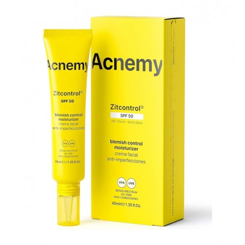 Acnemy Zitcontrol Blemish Control Moisturizer SPF50 Kremas aknės paveiktai odai su apsauga