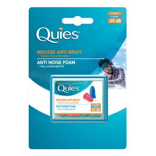 Quies Protective Ear Plugs Apsauginiai ausų kištukai iš poliuretano putos