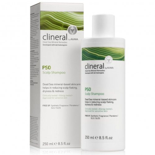 Ahava PSO Scalp Shampoo Šampūnas psoriazės pažeistai galvos odai
