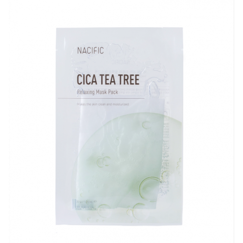 NACIFIC Cica Tea Tree Relaxing Mask Atpalaiduojanti lakštinė veido kaukė