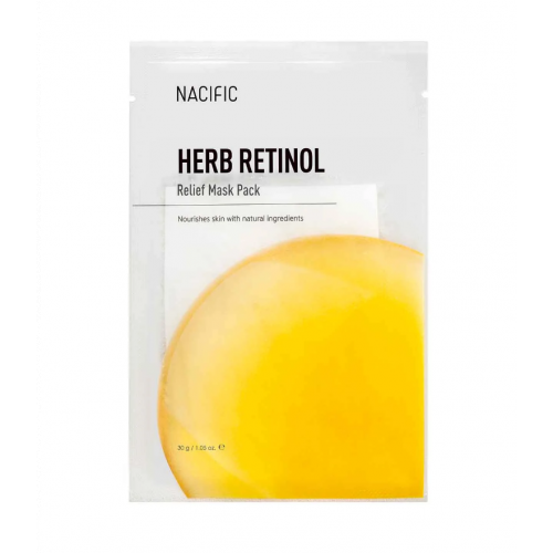 NACIFIC Herb Retinol Relief Mask Lakštinė veido kaukė su retinoliu