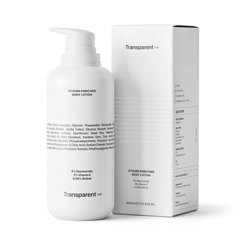 Transparent Lab Vitamin Enriched Body Lotion Vitaminais praturtintas kūno losjonas