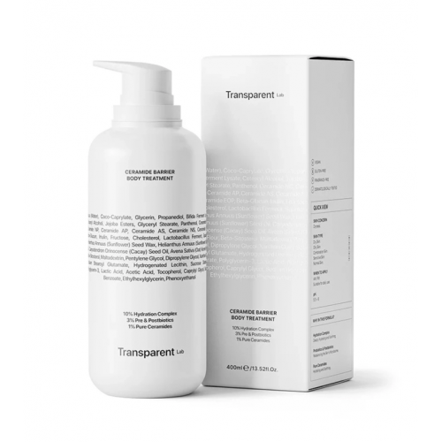 Transparent Lab Ceramide Barrier Body Treatment Kūno losjonas su keramidais