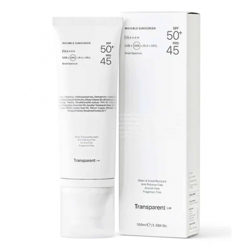 Transparent Lab Invisible Sunscream SPF50 Apsauga nuo saulės veidui
