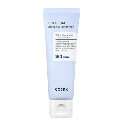 COSRX Ultra-Light Invisible Sunscreen SPF50 PA++++ Itin lengvas nematomas apsauginis kremas nuo saulės su apsauga