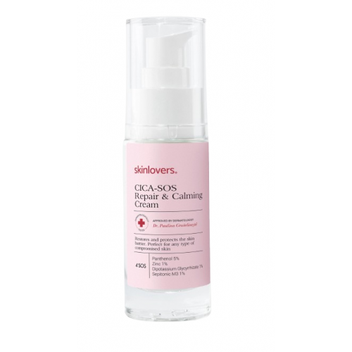 Skinlovers Cica Sos Repair & Calming Cream Atkuriamasis, raminantis veido kremas