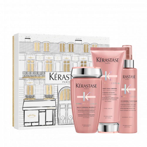 Kerastase Chroma Absolu Holiday Gift Set 2025 Drėkinamasis, apsauginis dažytų plaukų rinkinys