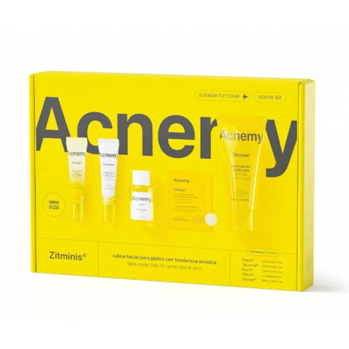 Acnemy Zitminis Daily Essentials for Blemish - Prone Skin Set Probleminės veido odo mini priemonių rinkinys