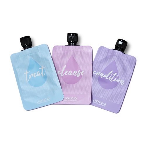 Joico Refillable Travel Pouch Set Vienkartiniai išspaudžiami maišeliai kosmetikai