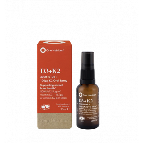One Nutrition D3+K2 Oral Spray Purškiamas vitaminas D3+K2