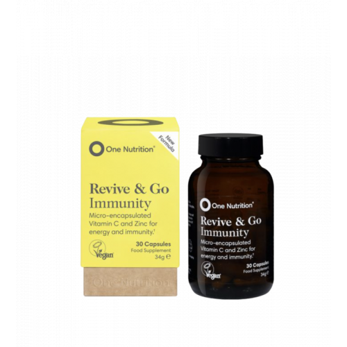 One Nutrition Revive & Go Immunity Itin koncentruotas ir mikrokapsuliuotas vitaminas C