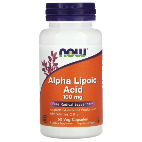 NOW Foods Alpha Lipoic Acid 100 mg Uztura bagātinātājs enerģijas līmeņa uzturēšanai