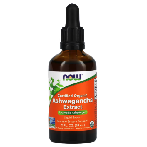 NOW Foods Certified Organic Ashwagandha Extract Ašvaganda