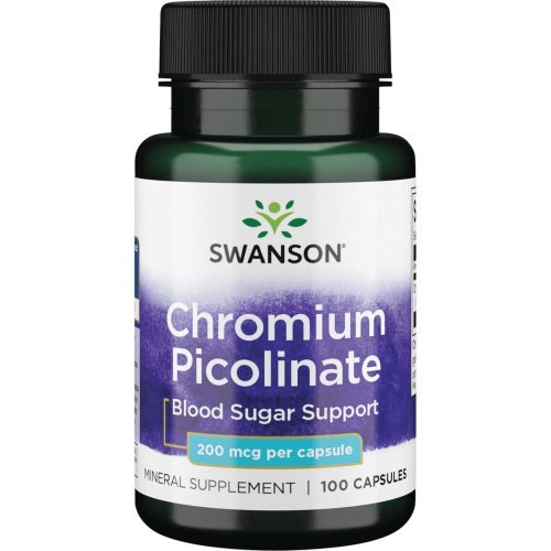 SWANSON Chromium Picolinate Blood Sugar Support 200 mcg Hroms