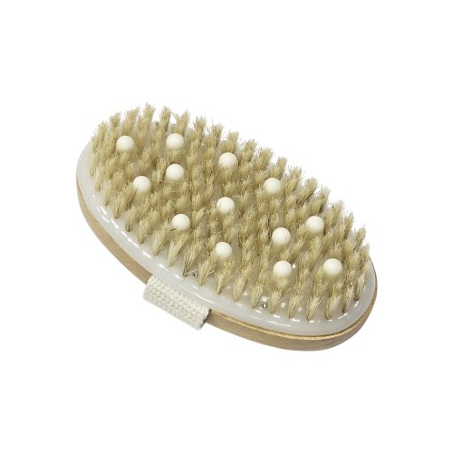 Nuum Cosmetics Dry Exfoliating Body Brush with Soft Massage Beads Masažinis kūno šveitimo šepetys
