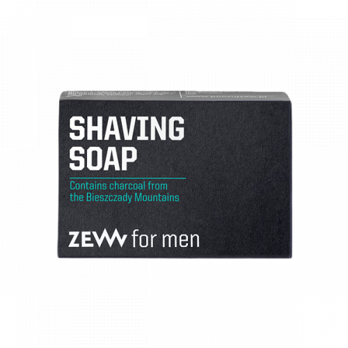 ZEW Shaving Soap With Charcoal Skutimosi muilas su anglimi