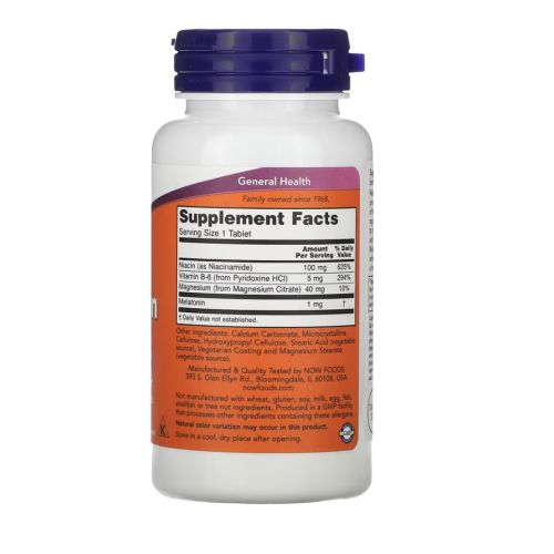 NOW Foods Melatonin 1mg Complex Melatoninas  100 tab.