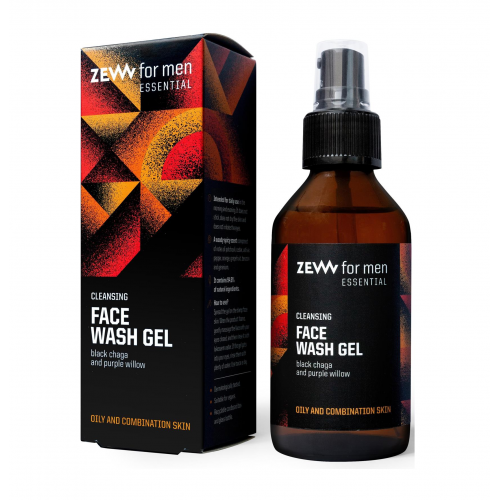 Photos - Facial / Body Cleansing Product ZEW Face Wash Gel For Men with Black Chaga 100ml KS573279