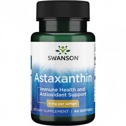 SWANSON Astaxanthin Immune Health and Antioxidant Support 4mg Natūralus astaksantinas