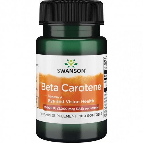 SWANSON Beta Carotene Vitamin A Eye and Vision Health 10.000 IU Beta karotenas (vitaminas A)