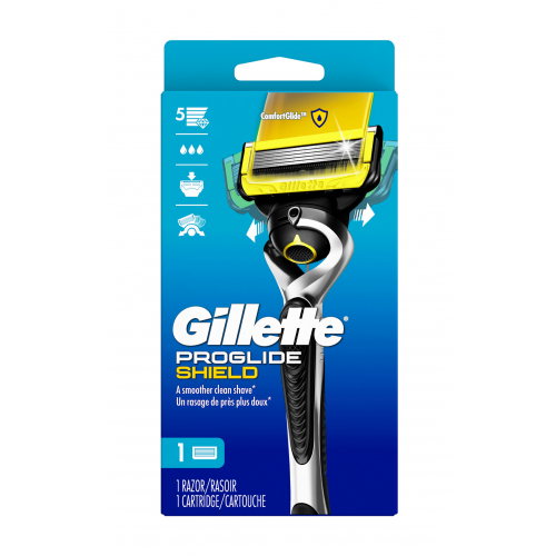 Gillette ProGlide Shield Razor Handle + 1 Blade Refill Skustuvas