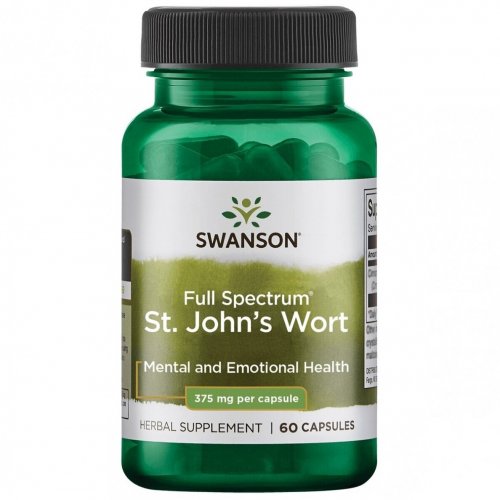 Photos - Vitamins & Minerals Swanson Full Spectrum St. John's Wort Mental and Emotional Health 375mg 60 caps. KS467856