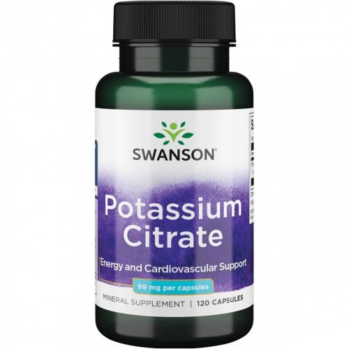 SWANSON SWANSON Potassium Citrate Energy and Cardiovascular Support 99mg 120 capsules