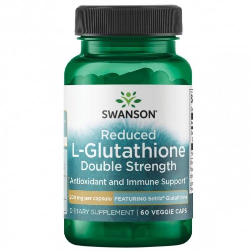 SWANSON Reduced L-Glutathione Double Strength Antioxidant and Immune Support 200mg L-Glutationas redukuotas