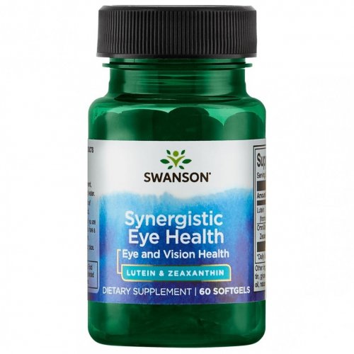 SWANSON Synergistic Eye and Vision Health Lutein and Zeaxanthin Natūralus luteinas  60 kapsulių