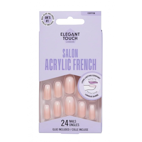 Elegant Touch Acrylic French Coffin Priklijuojami nagai