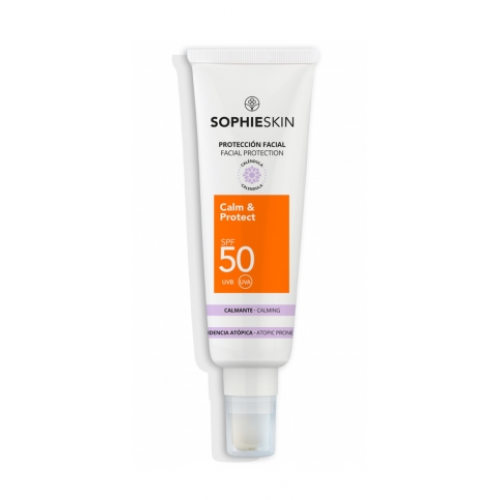 Sophie Skin Sun Protection Calm & Protect Facial Sunscreen Raminantis apsauginis veido kremas nuo saulės SPF50 apsauga
