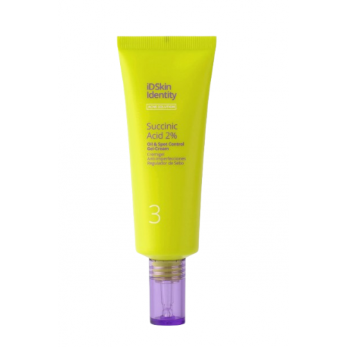 iD Skin Identity Acne Solution Gel Cream Succinic Acid Gelinis kremas su gintaro rūgštimi