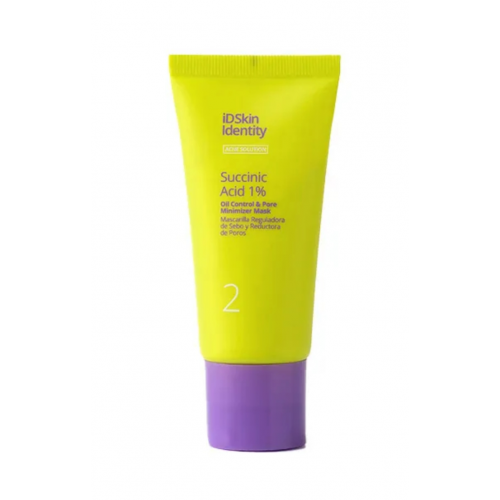iD Skin Identity Acne Solution Mask Succinic Acid Veido kaukė su gintaro rūgštimi
