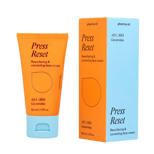 Pharma Oil Press Reset Resurfacing Correcting Face Cream AHA | BHA ir keramidų veido kremas