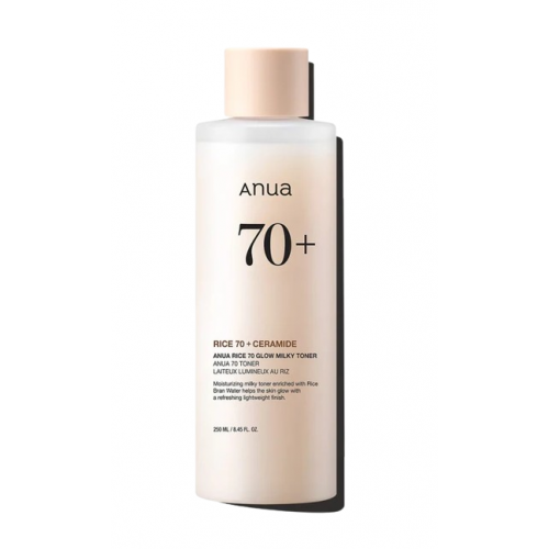 ANUA Rice 70 Glow Milky Toner Lengvas pieno konsistencijos tonikas