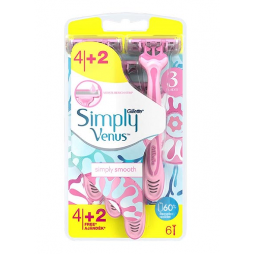 Photos - Razor / Razor Blade Gillette Simply Venus Disposable Razors 6 pcs KS145284