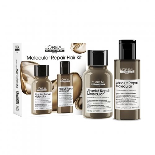 L'Oréal Professionnel Absolut Repair Molecular Hair Mini Duo Kit Plauko struktūrą atstatančių priemonių rinkinys