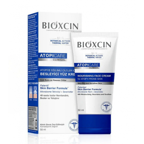 Bioxcin Atopicare Nourishing Face Cream For Atopy Prone Skin Intensyviai maitinantis veido kremas