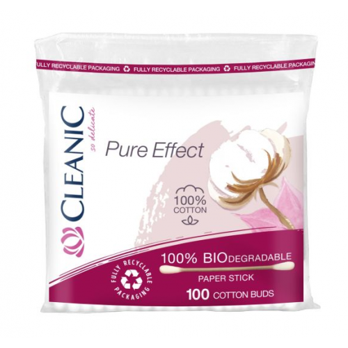 Cleanic Pure Effect Cotton Buds Kosmetiniai vatos krapštukai