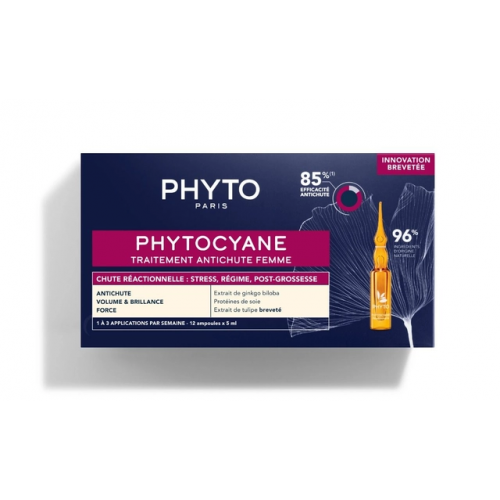 Phyto Phyto Phytocyane Anti Hair Loss Treatment For Women with Reactional Hair Loss 12x5ml