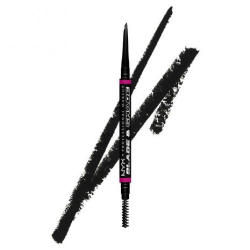 Photos - Eye / Eyebrow Pencil NYX Professional Makeup Blade & Shade Nano Brow Pencil 12 Black KS960267