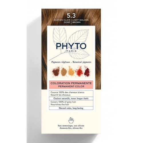 Phyto Permanent Hair Color without Ammonia 5.3 Light Golden Brown