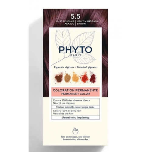 Photos - Hair Dye Phyto Permanent Hair Color without Ammonia 5.5 Light Mohangany Brown KS523589