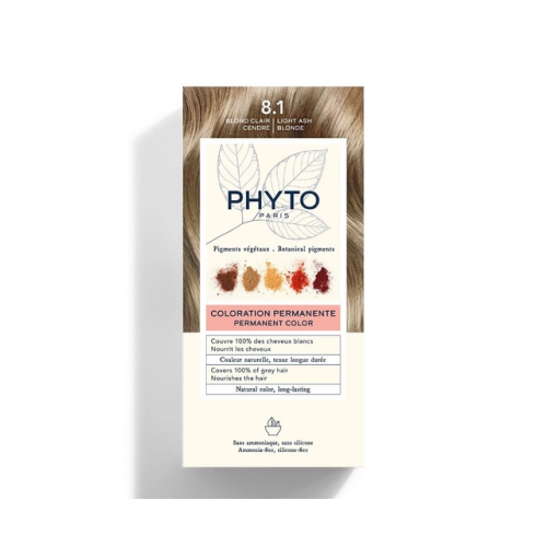 Photos - Hair Dye Phyto Permanent Hair Color without Ammonia 8.1 Light Ash Blonde KS712809