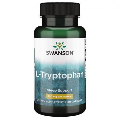 SWANSON L-Tryptophan 500mg Sleep Support Uztura bagātinātājs L-triptofāns