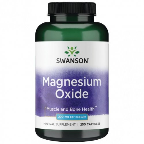 SWANSON Magnesium Oxide 200mg Muscle and Bone Health Magnis