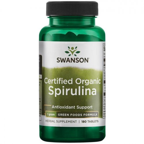 SWANSON Certified Organic Spirulina 500mg Antioxidant Support Spirulina